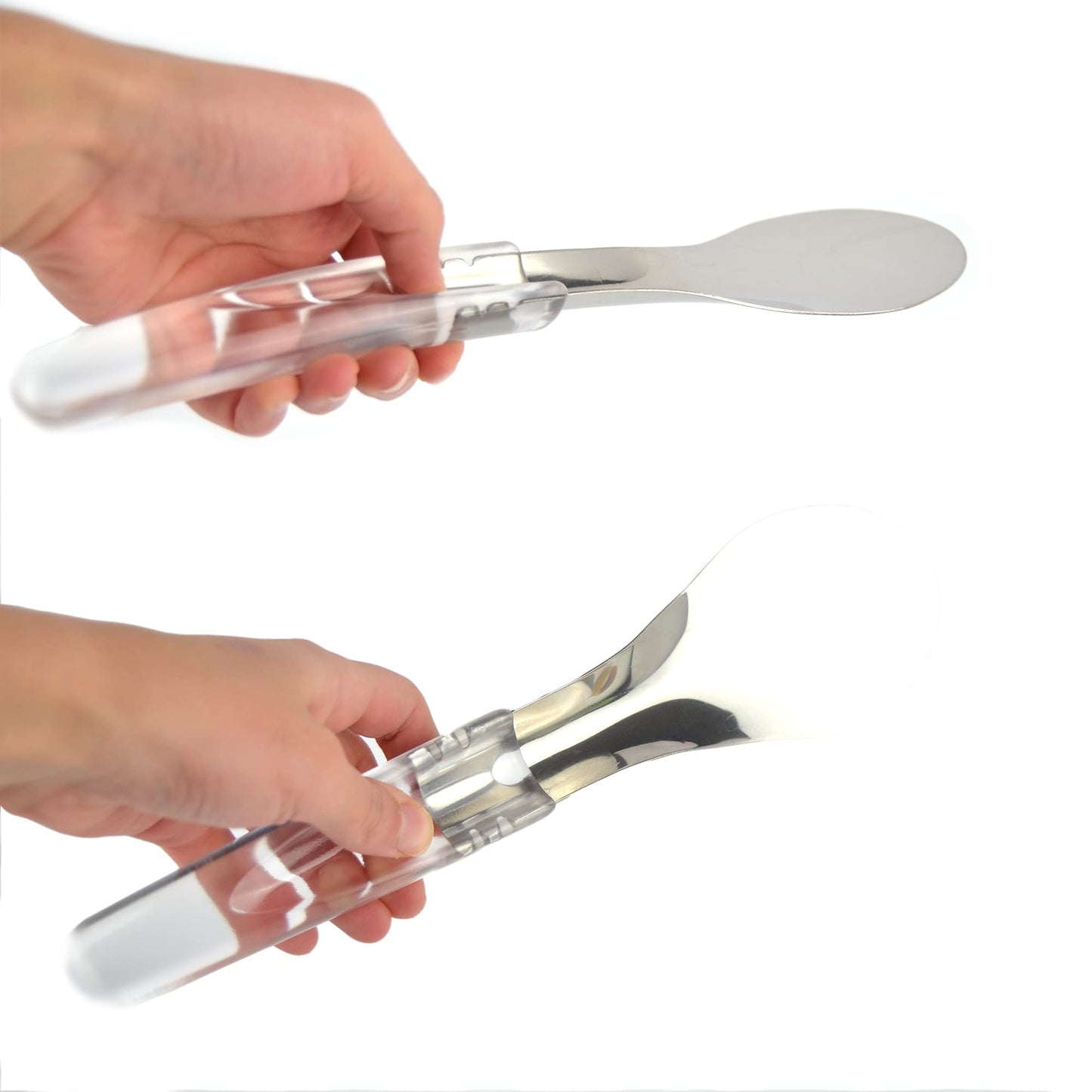 pz 1 spatola cucchiaio per gelato 26 cm con manico lungo trasparente resistente