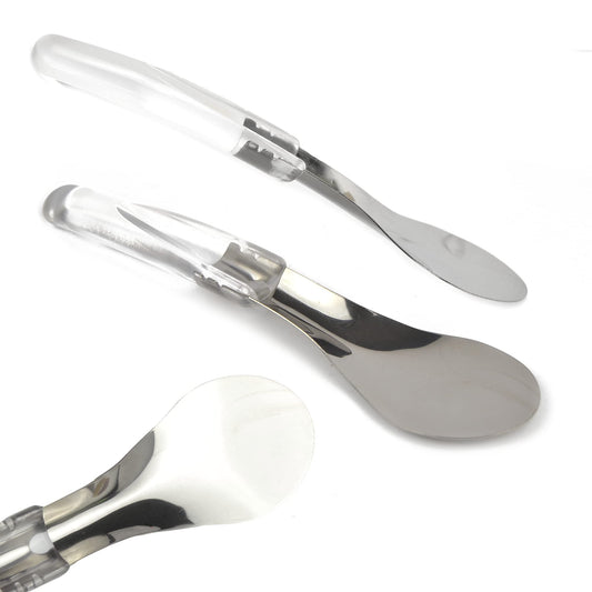 pz 1 spatola cucchiaio per gelato 26 cm con manico lungo trasparente resistente