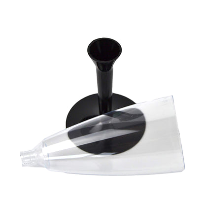 Pz 50 calici flute champagne prosecco base nera bicchieri aperitivo apericena