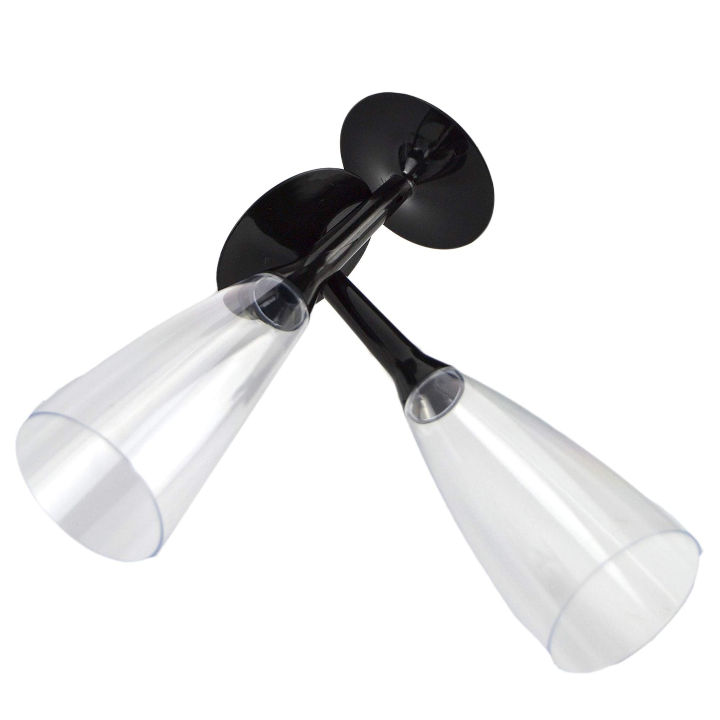 Pz 50 calici flute champagne prosecco base nera bicchieri aperitivo apericena