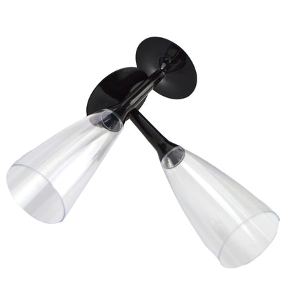Pz 50 calici flute champagne prosecco base nera bicchieri aperitivo apericena