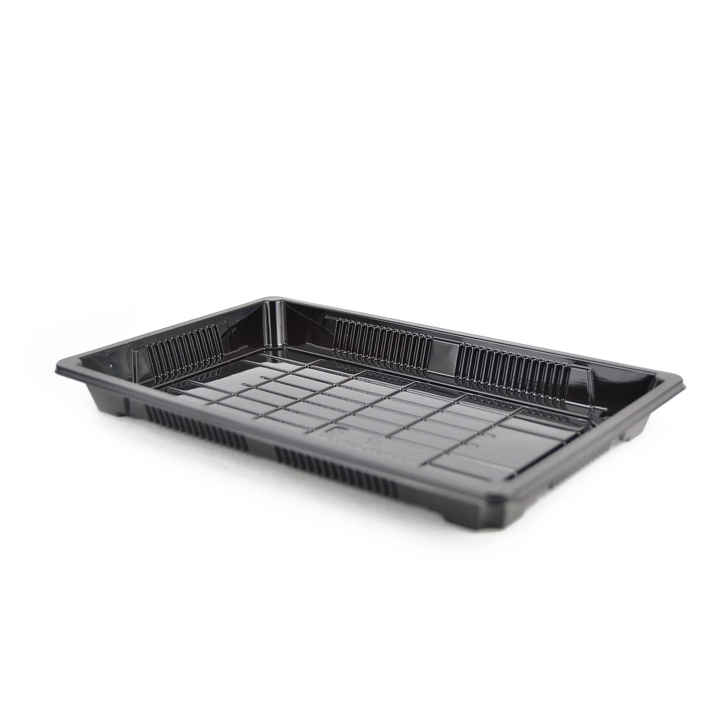 pz 50 vaschetta nera per sushi, sashimi, pesce ideale per l'asporto di circa 16/18 porzioni + coperchio