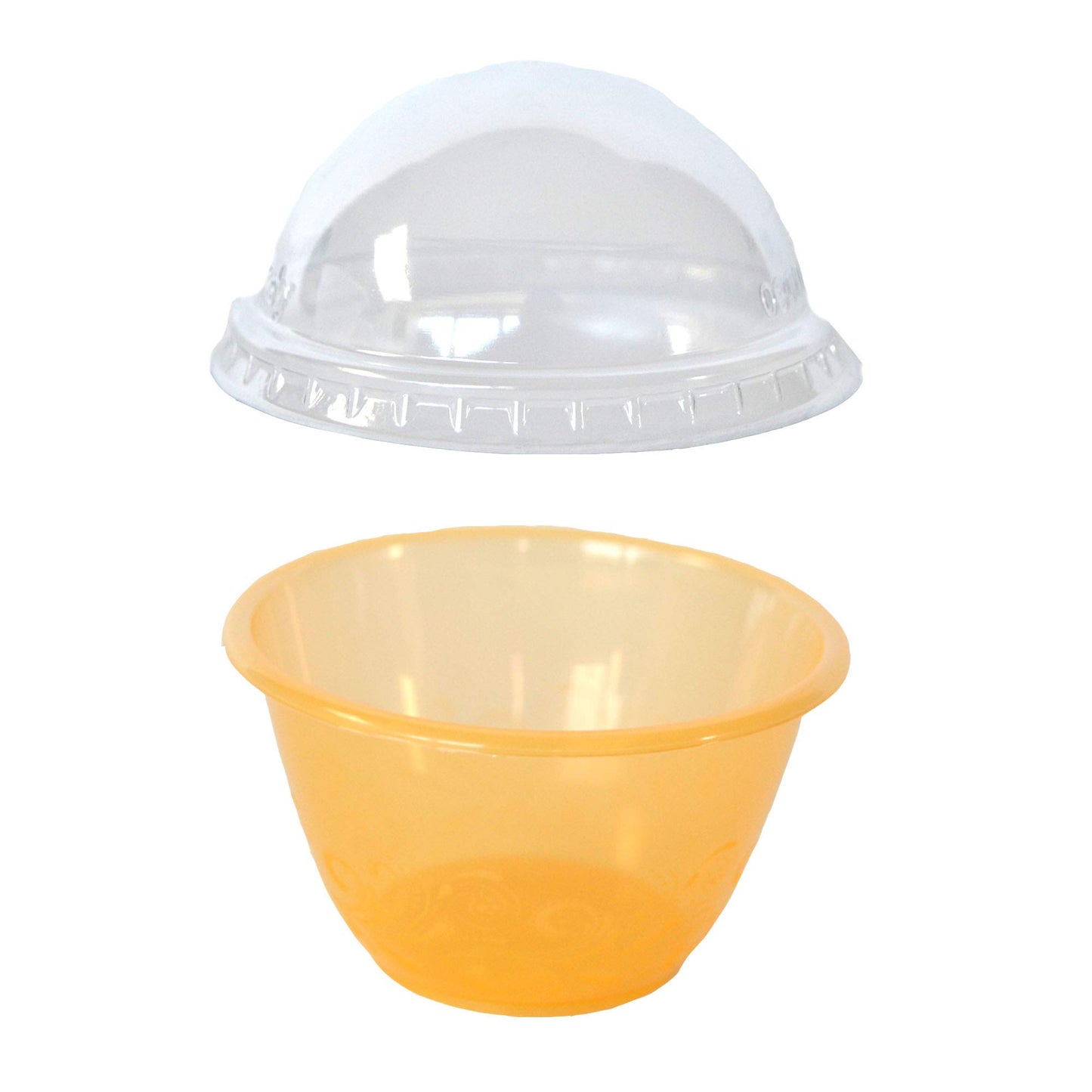 100 pièces petit gobelet 100 cc en plastique transparent + couvercle dôme idéal pour desserts et mousses