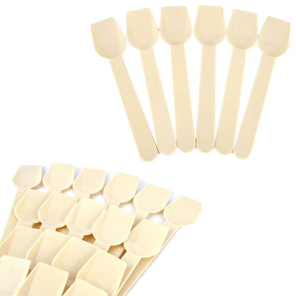 500 cuillères compostables beiges cm 10 cuillères à glace, yaourt et semifreddo