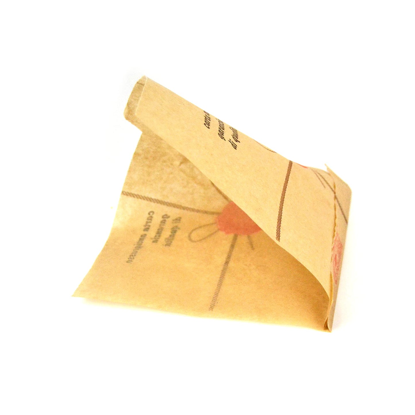 Pz 200 fogli di carta antigrasso aperti da un lato per asporto di alimenti come hamburger, trancio pizza, focaccia, panini