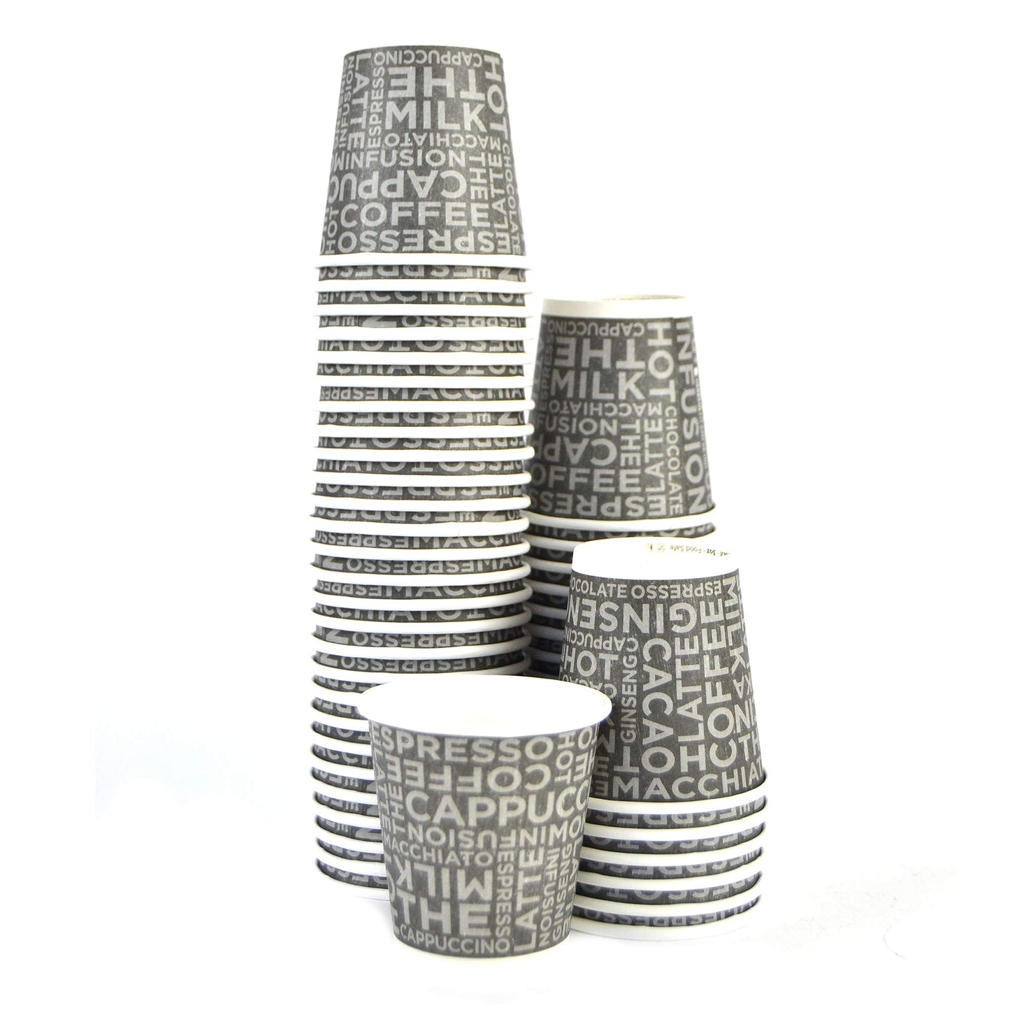 100 gobelets en papier noir avec inscription pour café 3 oz idéal pour le café