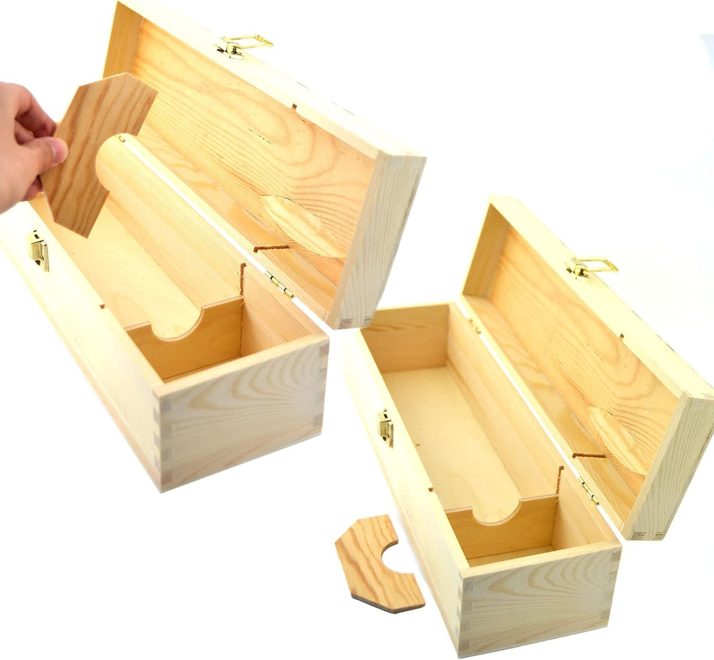 1 scatola porta vino in legno (x 1 bottiglia) cassetta con chiusura