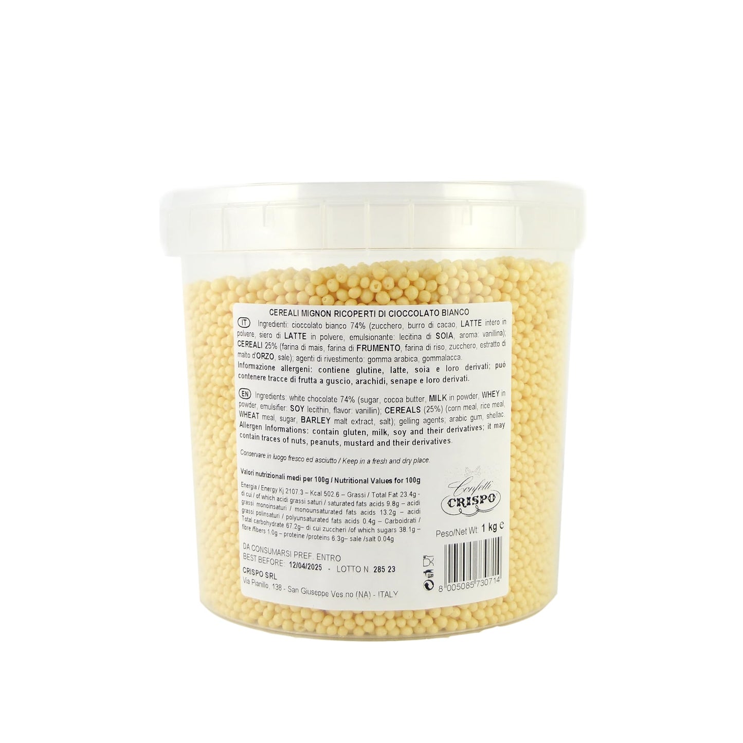 1 kg cereali mignon ricoperti di cioccolato bianco per decorare dolci, torte e biscotti