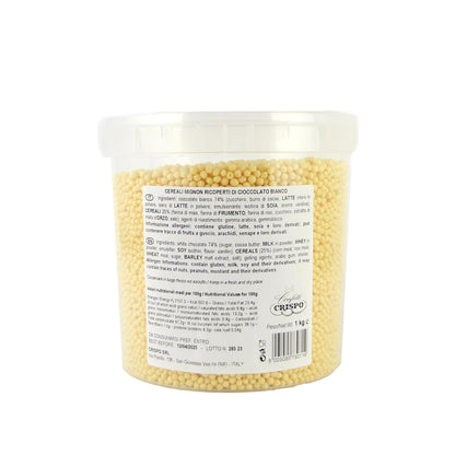 1 kg cereali mignon ricoperti di cioccolato bianco per decorare dolci, torte e biscotti