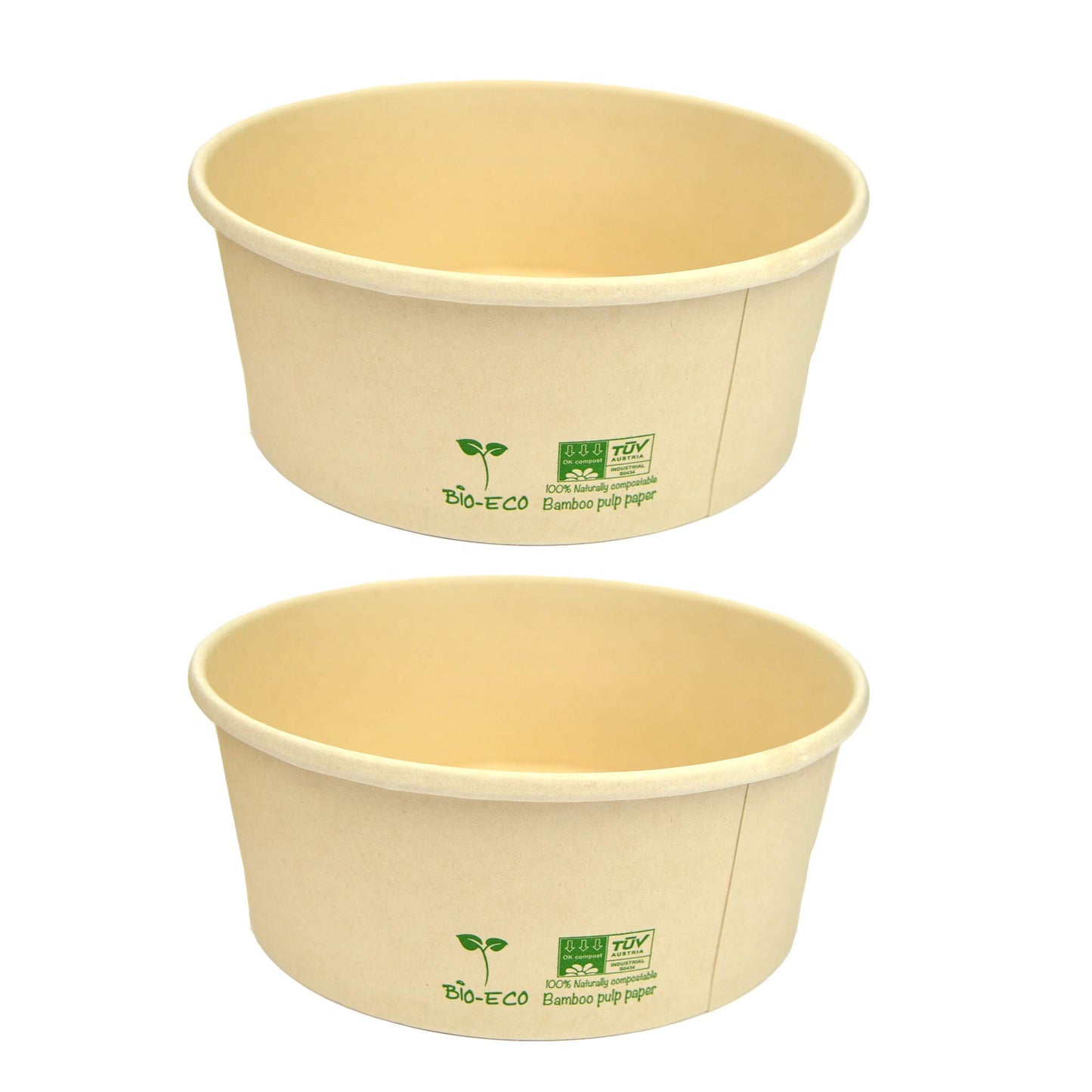 Pz 50 Insalatiera in carta per asporto di alimenti come insalate miste, verdure, riso pollo e pasta