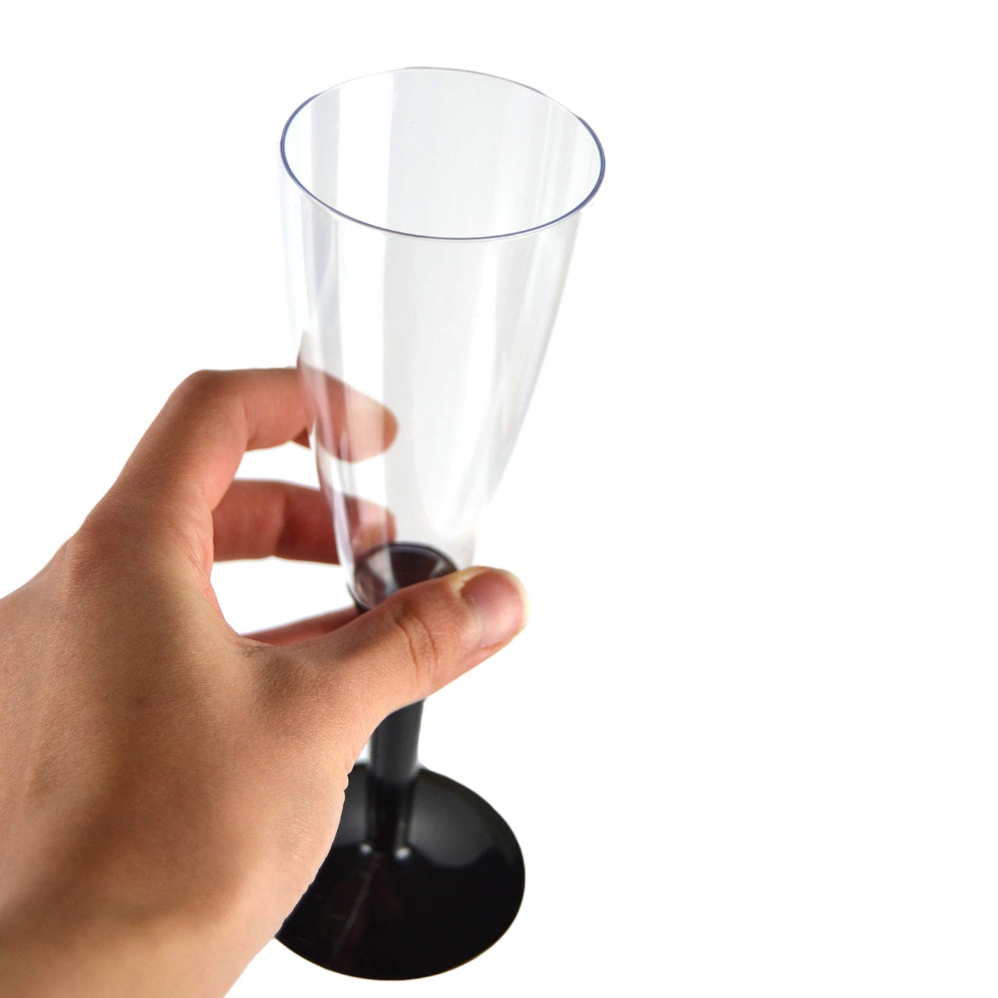 Pz 50 calici flute champagne prosecco base nera bicchieri aperitivo apericena