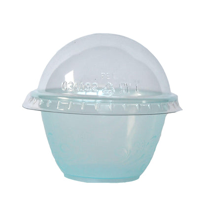 100 pièces petit gobelet 100 cc en plastique transparent + couvercle dôme idéal pour desserts et mousses