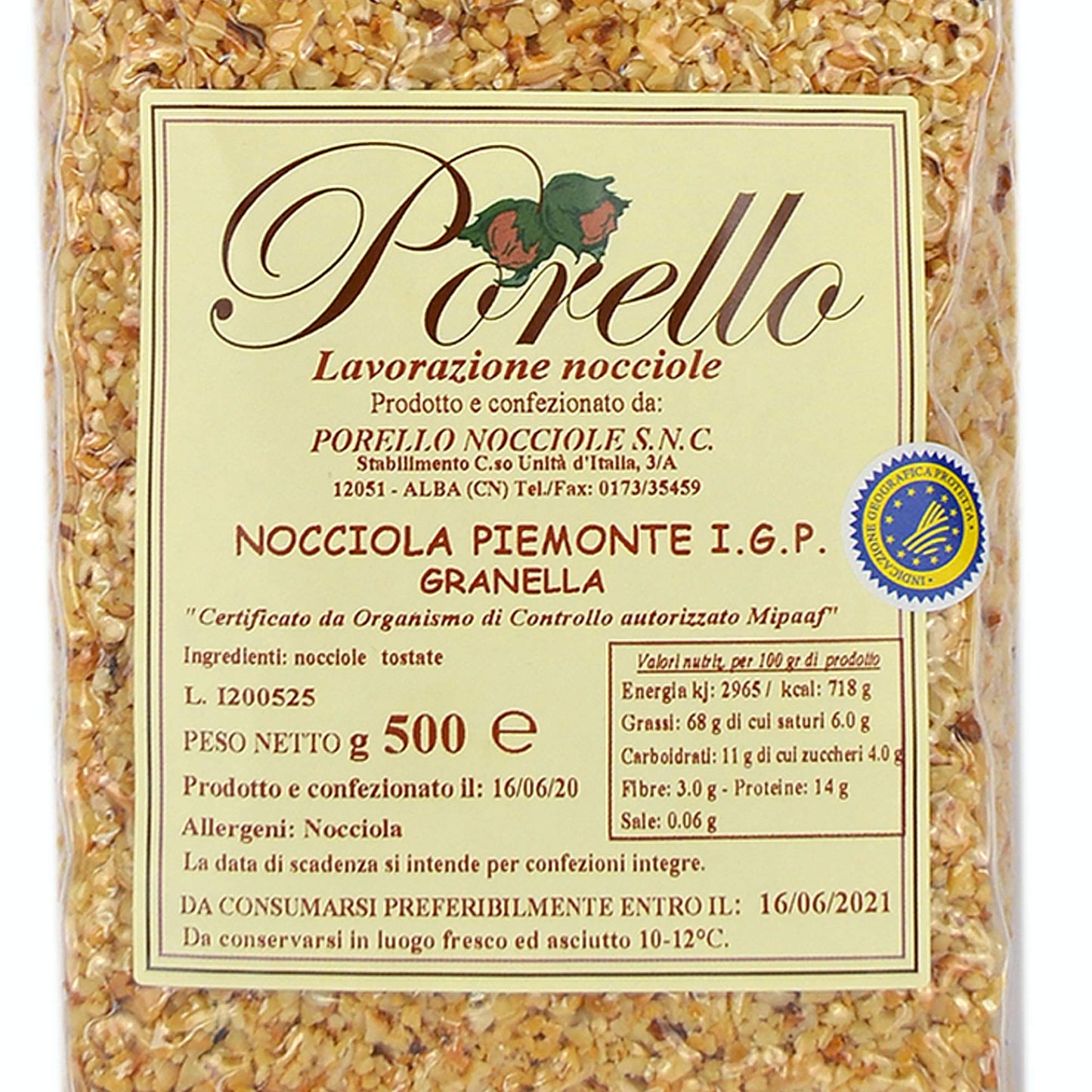 Kg 1 nocciola piemonte i.g.p. granella per dolci, creme e topping decorazione pasticcini