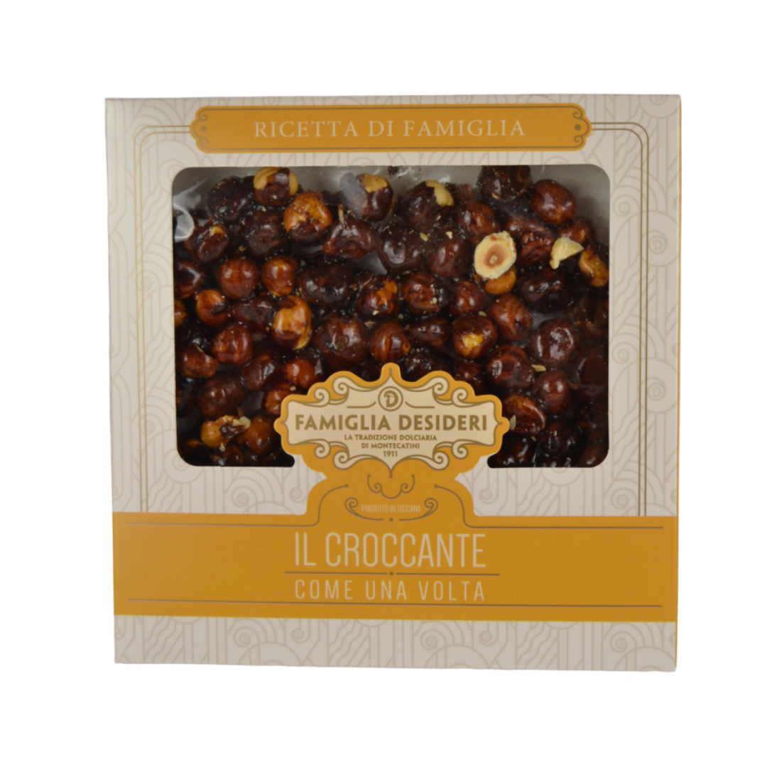 pz 1 disco (160 gr) di croccante alla nocciola "il croccante come una volta" famiglia desideri