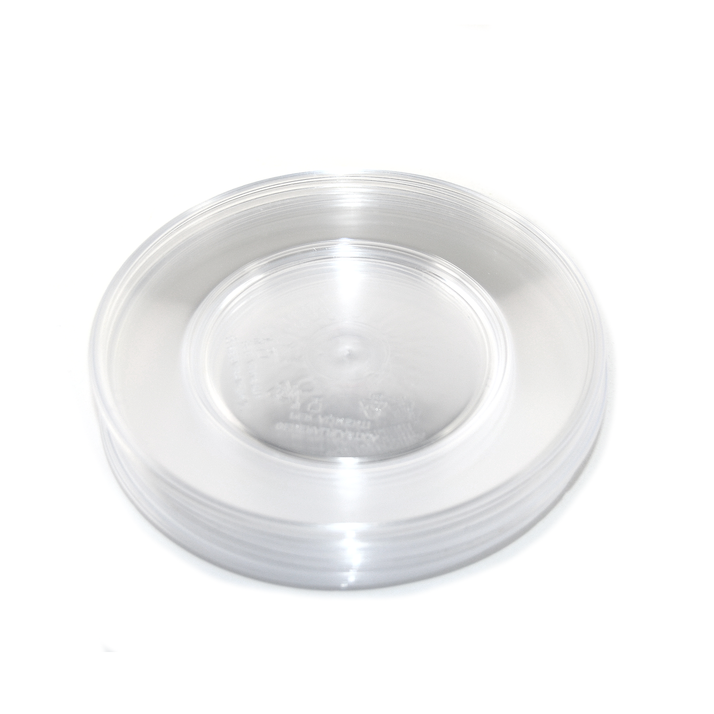PZ 60 piattini trasparenti riutilizzabili diametro 17 cm per aperitivo, apericena, party, feste per dessert e dolci