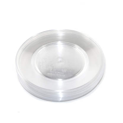 PZ 60 piattini trasparenti riutilizzabili diametro 17 cm per aperitivo, apericena, party, feste per dessert e dolci