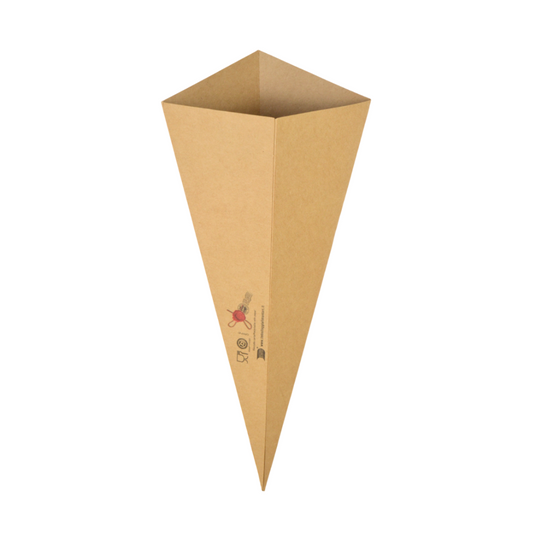 Pz 100 cono per alimenti avana asporto fritture miste, patatine, pesce fritto, olive