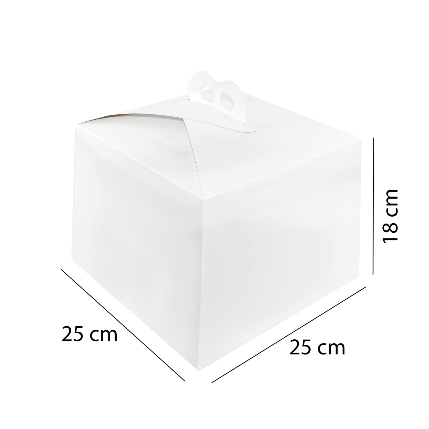 Box- BORSA in carta bianca per asporto di alimenti come torte e dolci per pasticceria