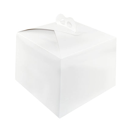 Box- BORSA in carta bianca per asporto di alimenti come torte e dolci per pasticceria