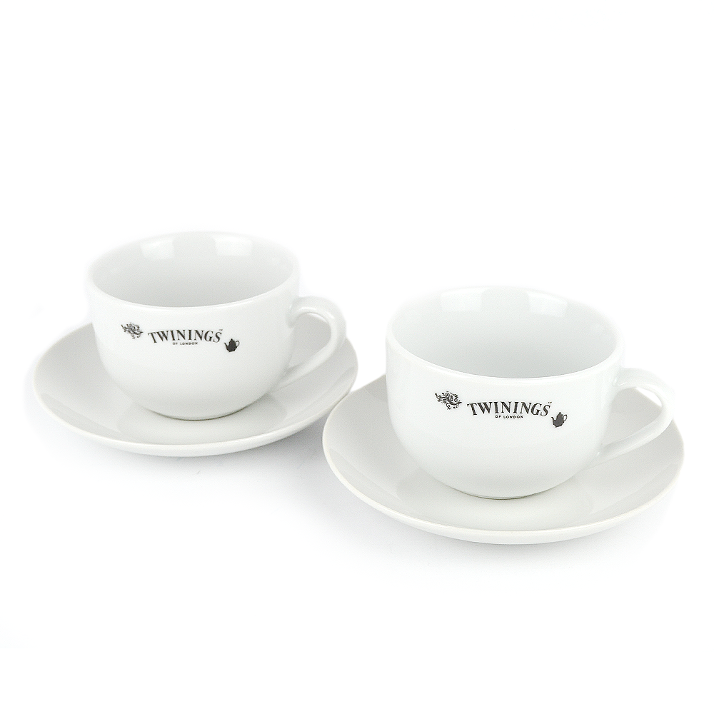 250 bustine assortimento di the e tisane twinings con 2 tazze in ceramica